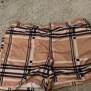 Plaid Tan Women's Shorts
